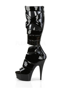 Pleaser DELIGHT-600-49 Platform Boot in Black Patent