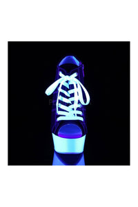 Pleaser DELIGHT-600SK-01 Platform Pump in Black Canvas