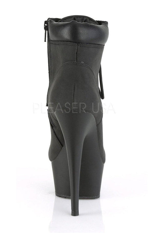 DELIGHT-600TL-02 Platform Ankle Boot | Black Faux Leather-Pleaser-SEXYSHOES.COM
