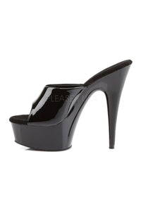 Pleaser DELIGHT-601 Platform Slide in Black Patent