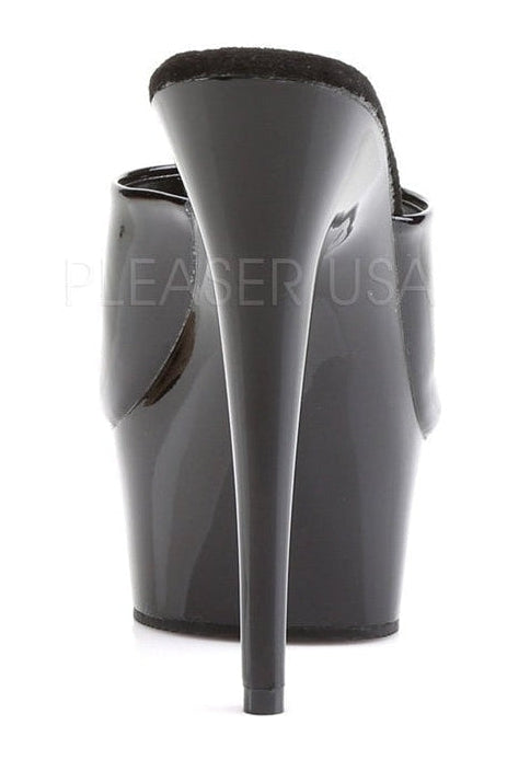 DELIGHT-601 Platform Slide | Black Patent-Pleaser-Slides-SEXYSHOES.COM