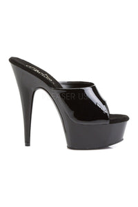 Pleaser DELIGHT-601 Platform Slide in Black Patent
