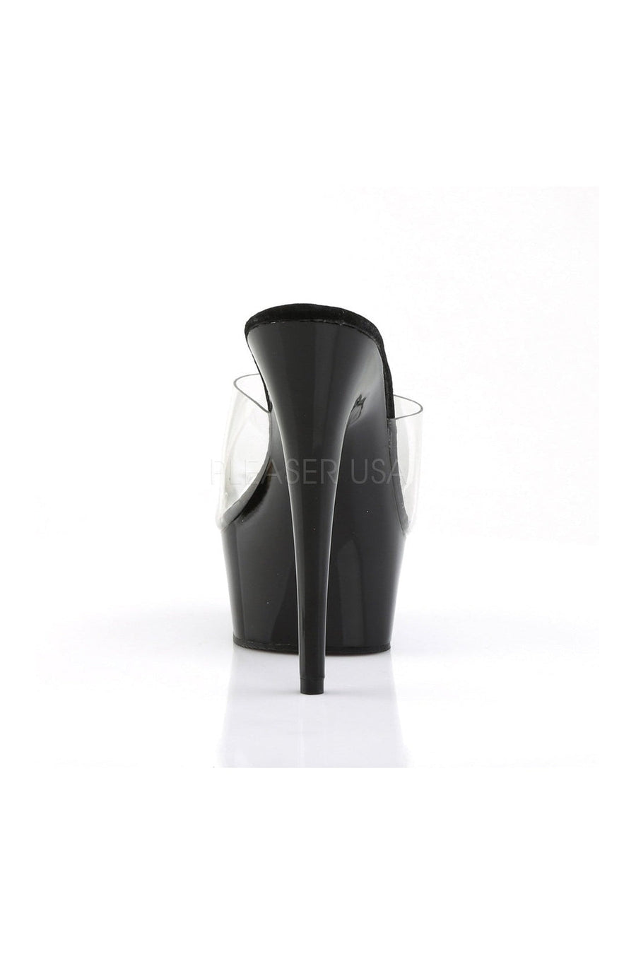 Pleaser DELIGHT-601 Platform Slide in Black Vinyl
