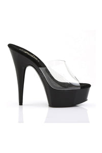 Pleaser DELIGHT-601 Platform Slide in Black Vinyl