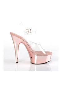 Pleaser DELIGHT-608 Platform Sandal in Clear Vinyl