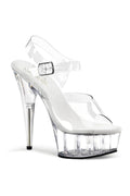 DELIGHT-608 Platform Sandal  | Clear Vinyl