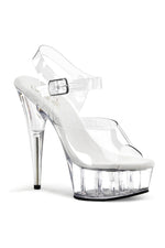 DELIGHT-608 Platform Sandal  | Clear Vinyl