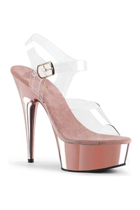 Pleaser DELIGHT-608 Platform Sandal in Clear Vinyl from SexyShoes.com
