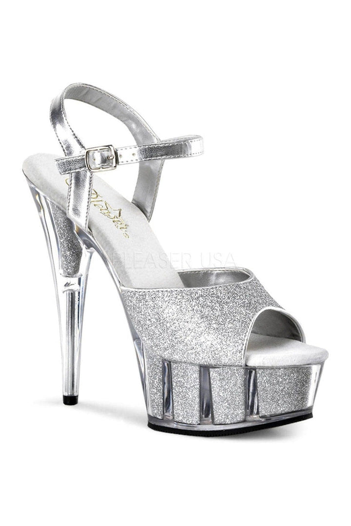 Pleaser Silver Sandals Platform Stripper Shoes | Buy at Sexyshoes.com