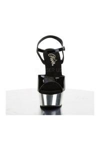 Pleaser DELIGHT-609 Platform Sandal in Black Patent