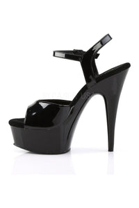 Pleaser DELIGHT-609 Platform Sandal in Black Patent