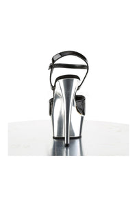 Pleaser DELIGHT-609 Platform Sandal in Black Patent