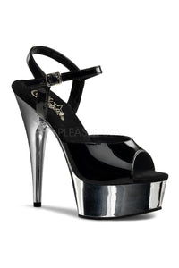Pleaser DELIGHT-609 Platform Sandal in Black Patent from SexyShoes.com