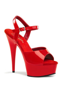 Pleaser DELIGHT-609 Platform Sandal in Red Patent from SexyShoes.com
