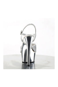 Pleaser DELIGHT-609G Platform Sandal in Silver Glitter