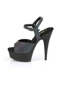 Pleaser DELIGHT-609REFL Exotic Sandal in Green Reflective