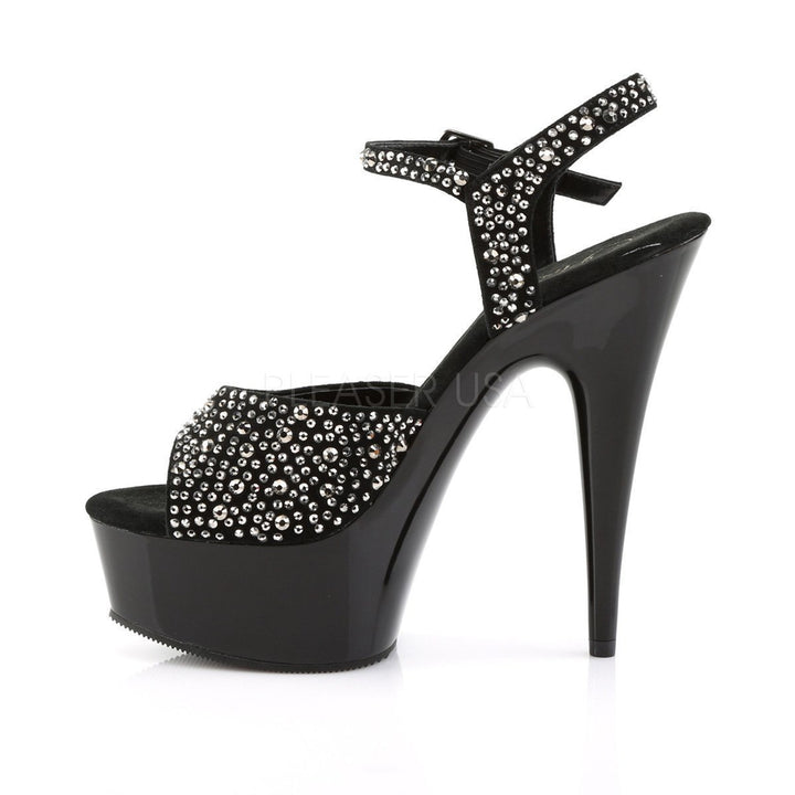 DELIGHT-609RS Platform Sandal | Black Genuine Leather-Pleaser-Sandals-SEXYSHOES.COM