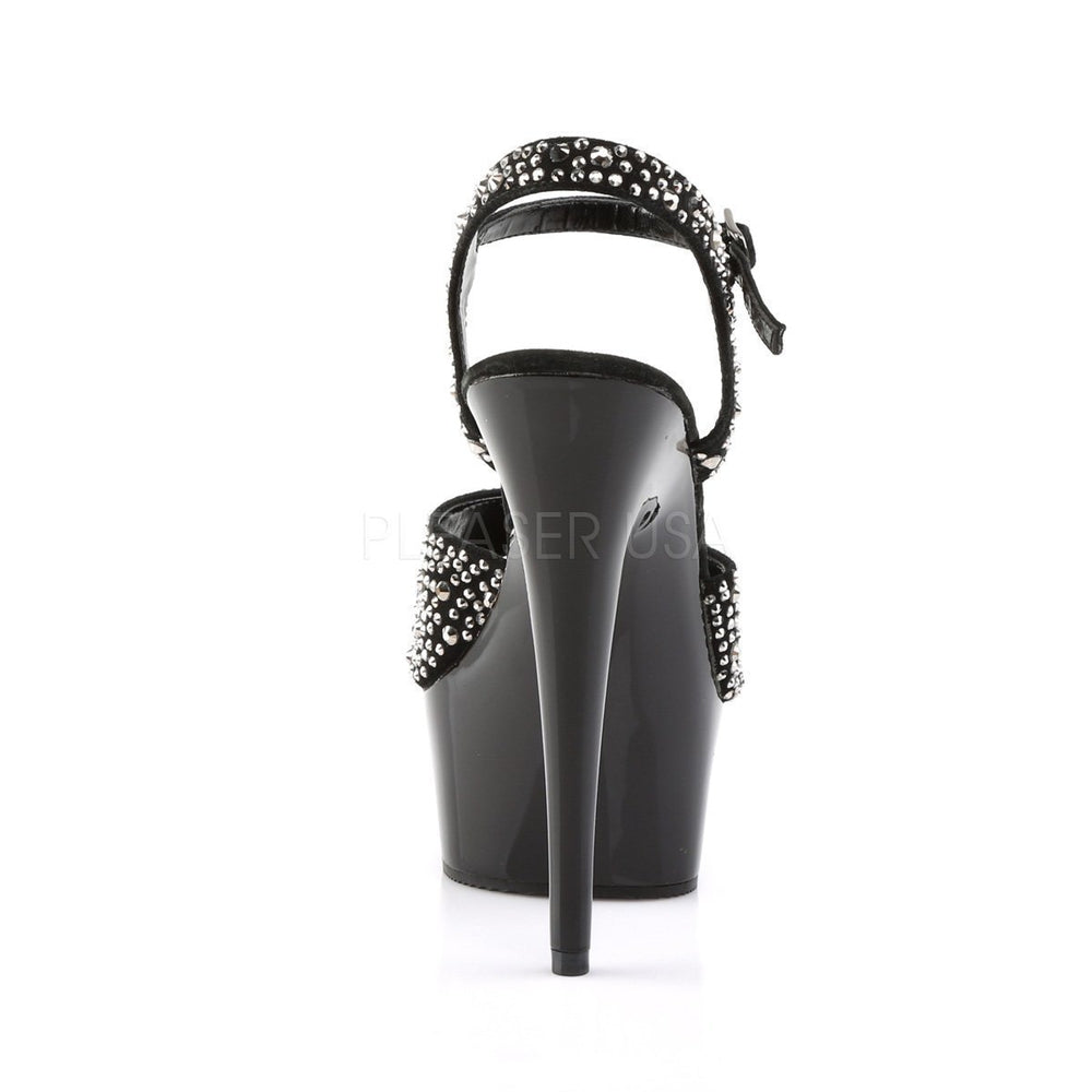 DELIGHT-609RS Platform Sandal | Black Genuine Leather-Pleaser-Sandals-SEXYSHOES.COM