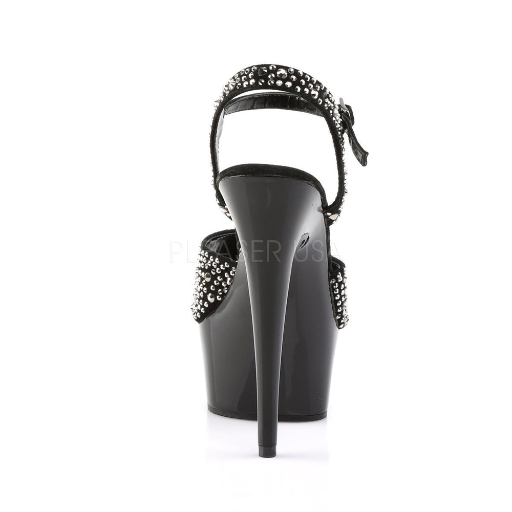 DELIGHT-609RS Platform Sandal | Black Genuine Leather-Pleaser-Sandals-SEXYSHOES.COM