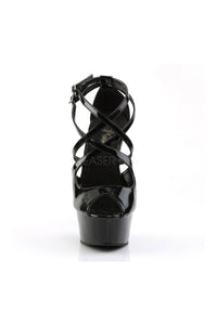 Pleaser DELIGHT-612 Platform Sandal in Black Patent