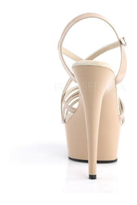 Pleaser DELIGHT-613 Platform Sandal in Nude Patent
