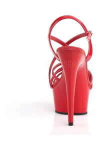 Pleaser DELIGHT-613 Platform Sandal in Red Patent