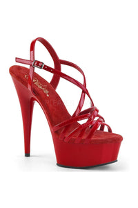 Pleaser DELIGHT-613 Platform Sandal in Red Patent from SexyShoes.com
