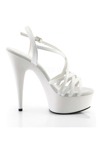 Pleaser DELIGHT-613 Platform Sandal in White Patent