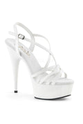 DELIGHT-613 Platform Sandal  | White Patent
