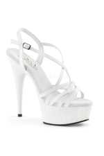 DELIGHT-613 Platform Sandal  | White Patent