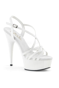 Pleaser DELIGHT-613 Platform Sandal in White Patent from SexyShoes.com