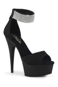 DELIGHT-625 Exotic Sandal | Black Fabric