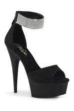 DELIGHT-625 Exotic Sandal | Black Fabric