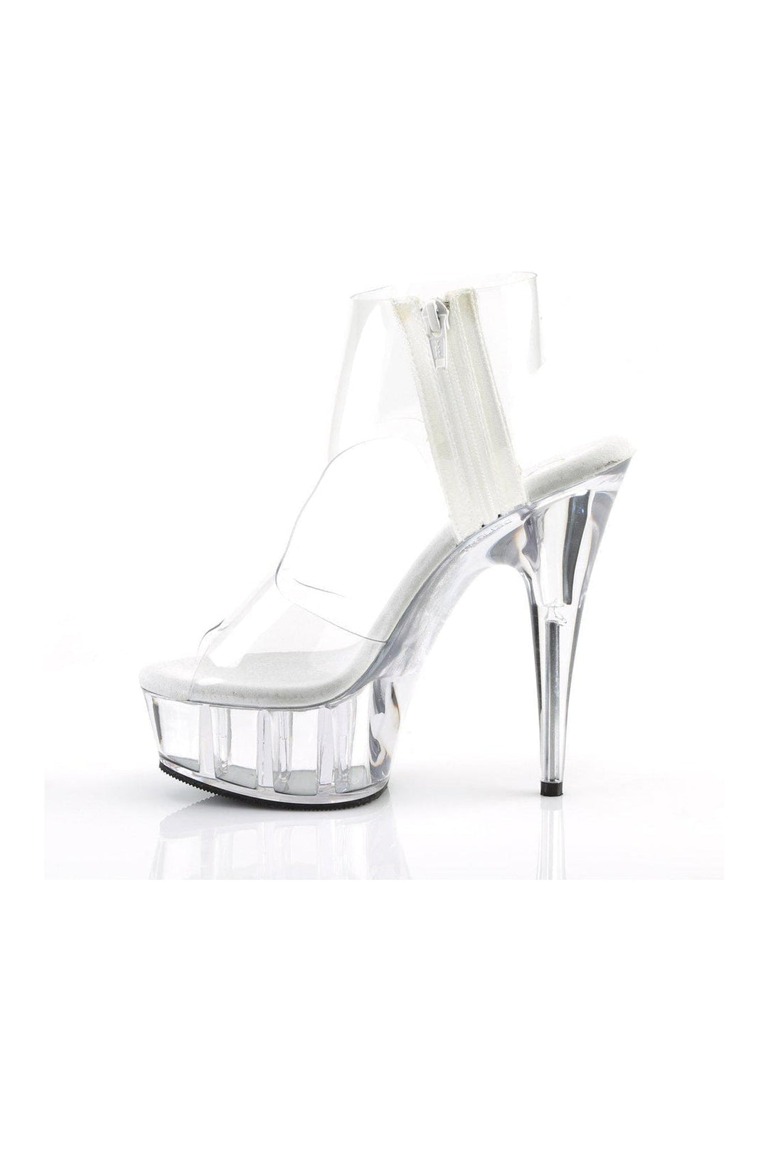 DELIGHT-633 Platform Sandal | Clear Vinyl-Sandals-Pleaser-SEXYSHOES.COM