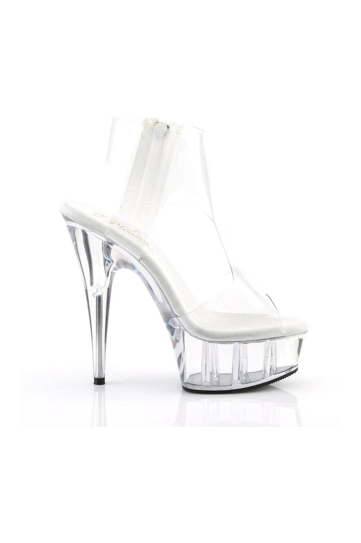 DELIGHT-633 Platform Sandal | Clear Vinyl-Sandals-Pleaser-SEXYSHOES.COM