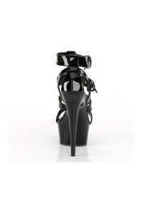 Pleaser DELIGHT-658 Platform Sandal in Black Patent