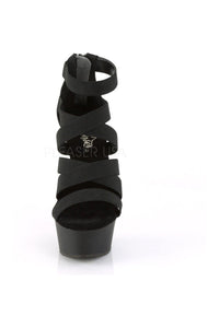 Pleaser DELIGHT-659 Platform Sandal in Black Faux Leather