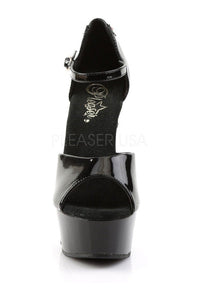 Pleaser DELIGHT-660FH Platform Sandal in Black Patent