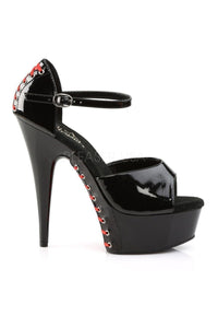 Pleaser DELIGHT-660FH Platform Sandal in Black Patent