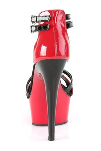 Pleaser DELIGHT-663 Exotic Sandal in Red Patent
