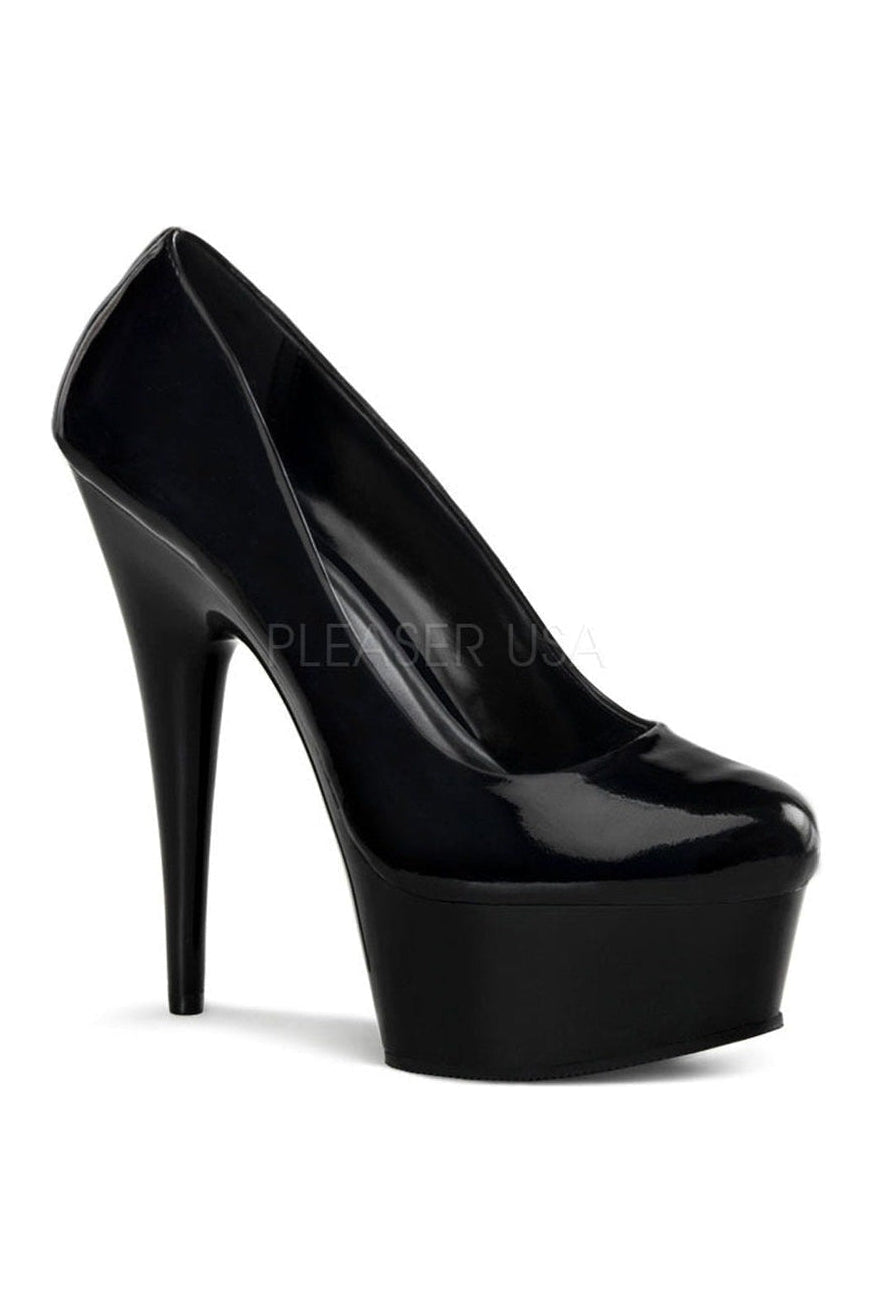 Pleaser DELIGHT-685 Platform Pump in Black Patent from SexyShoes.com