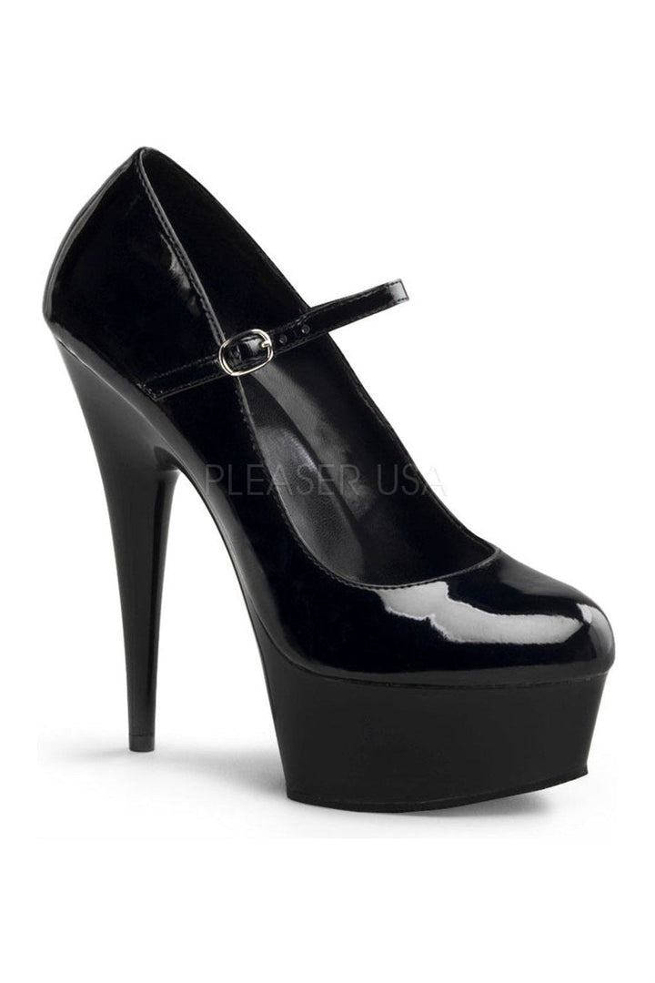 DELIGHT-687 Platform Pump | Black Patent-Pleaser-Black-Mary Janes-SEXYSHOES.COM