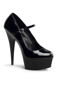 Pleaser DELIGHT-687 Platform Pump in Black Patent from SexyShoes.com