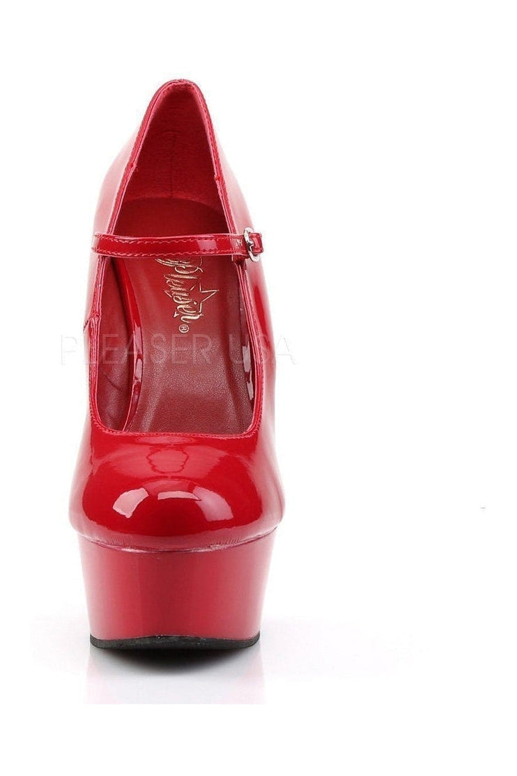 Pleaser DELIGHT-687 Platform Pump in Red Patent