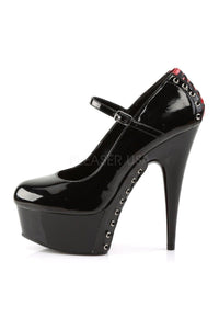 Pleaser DELIGHT-687FH Platform Pump in Black Patent