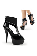 DELIGHT-690 Sandal | Black Patent