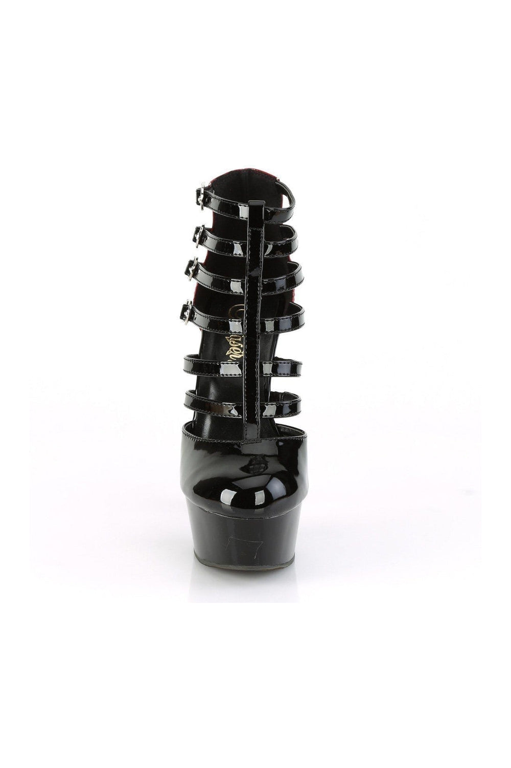 DELIGHT-695 Stripper Boot | Black Patent-Pleaser