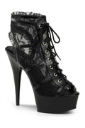 DELIGHT-696LC Platform Boot  | Black Fabric