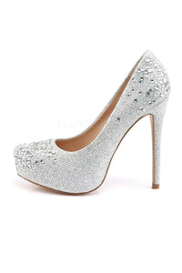 Fabulicious DESTINY-06R Pump in Silver Fabric