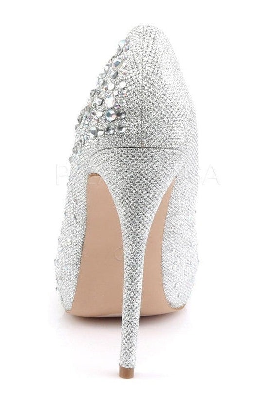 Fabulicious DESTINY-06R Pump in Silver Fabric